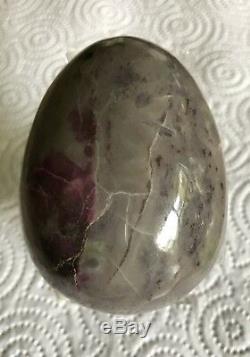 RARE Beautiful Ruby In Crystal Feldspar Egg 313gm Collectors Piece From India