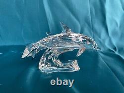RARE Swarovski 1990 Annual SCS Piece The Dolphins in Box withCOA Item #153850