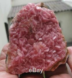 RHODOCHROSITE CUBIC RED CRYSTALS on MATRIX from PERU. OUTSTANDING COLOR PIECE