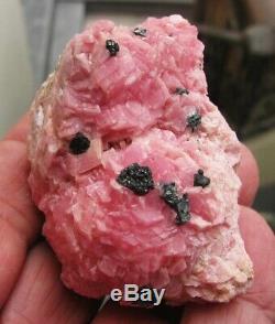 RHODOCHROSITE RED CRYSTALS with TETRAHEDRITES from PERU. BEAUTIFUL PIECE