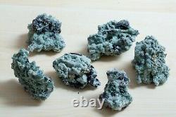 RICH GREEN CHLORITE QUARTZ CRYSTALS With GALENA, PYRITE SPECIMENS LOT OF 6 PIECES