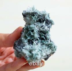 RICH GREEN CHLORITE QUARTZ CRYSTALS With GALENA, PYRITE SPECIMENS LOT OF 6 PIECES