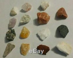 Rare! 15 Piece Set-100% Natural Genuine/authentic Azeztulite Crystal Stone Set