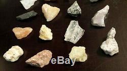Rare! 15 Piece Set-100% Natural Genuine/authentic Azeztulite Crystal Stone Set