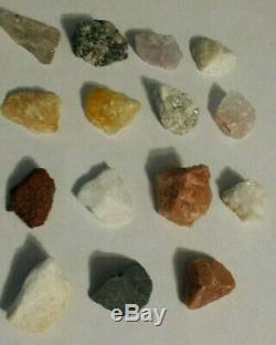 Rare! 15 Piece Set-100% Natural Genuine/authentic Azeztulite Crystal Stone Set