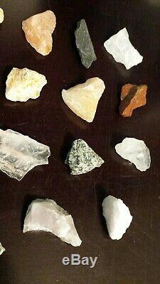 Rare! 15 Piece Set-100% Natural Genuine/authentic Azeztulite Crystal Stone Set