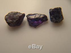 Rare ALEXANDRITE rough 1.60ct 3 piece gemmy Brazil gem Color Change Green Purple