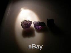 Rare ALEXANDRITE rough 1.60ct 3 piece gemmy Brazil gem Color Change Green Purple