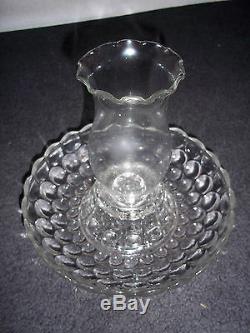 Rare Antique Glass Crystal Hurricane Candle Holder Lamps 6 Piece Set