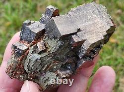Rare, Fine, Lustrous Brassy Pyrrhotite Crystals, Minor Galena, Siderite, Dalnegorsk