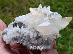 Rare, Superb, Pale Yellow-white Glassy Luster Calcite Crystals, Elmwood