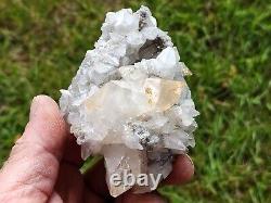 Rare, Superb, Pale Yellow-white Glassy Luster Calcite Crystals, Elmwood