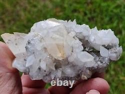 Rare, Superb, Pale Yellow-white Glassy Luster Calcite Crystals, Elmwood