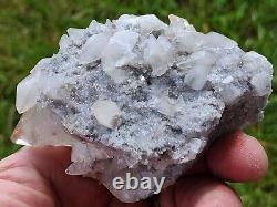 Rare, Superb, Pale Yellow-white Glassy Luster Calcite Crystals, Elmwood