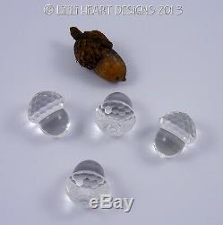 Rare Vintage Swarovski Crystal Acorns Lot Of 10 Pieces