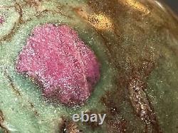 Raven Carved Ruby Fuchsite 769g Crystal Skull Carve Rare Piece