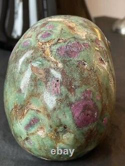 Raven Carved Ruby Fuchsite 769g Crystal Skull Carve Rare Piece