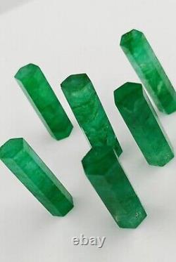 Raw Emerald Crystal, Natural Green Emerald Rough, A Grade Emerald Crystal Hexago