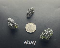 Raw Moldavite 3 Piece Lot Grade A 20.81 grams/104.05ct Czech Repbulic