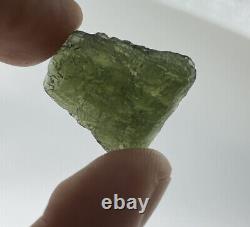 Raw Moldavite 6.79grams/33.95ct Grade A Crystal Mantle Piece Czech Republic