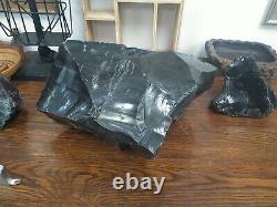 Raw Sheen Obsidian 46lbs 1 Large Piece 18×13×9