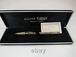 Real Silver Bic Argento 925% Crystal Bic Pen Collectors Piece Bruno Bich Rare