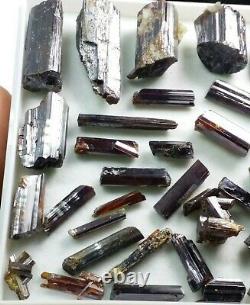 Red Rutile Crystals with nice luster from Zagi mountain kpk, Pak. 36 pieces lot
