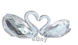 Retired Love Swans 2 Piece Swan Set 2013 Swarovski Crystal Figurines 1143414