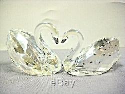 Retired Love Swans 2 Piece Swan Set 2013 Swarovski Crystal Figurines 1143414