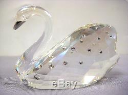 Retired Love Swans 2 Piece Swan Set 2013 Swarovski Crystal Figurines 1143414