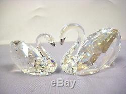 Retired Love Swans 2 Piece Swan Set 2013 Swarovski Crystal Figurines 1143414