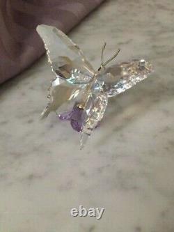 Retired Swarovski Crystal Butterfly/Purple Flower SCS Event Piece 2013 1142859