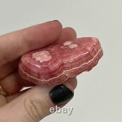 Rhodochrosite gemmy flat palm piece (73.2gr) healing crystal