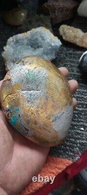 Rock painted by a girl on LSD she has no idea how she did it LOL real fine piece