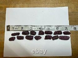 Ruby Crystal Gemstone Natural Raw Lot of Fourteen Piece Specimens 777