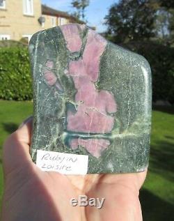 Ruby In Zoisite Polished Standing Piece Stunning AAA+ Quality 607g 10.5 x 8.5cms