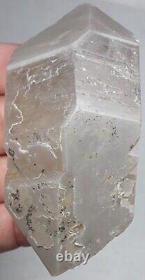 Rutile included gray Gwindel Quartz Crystal with Hematite amazing piece from pak
