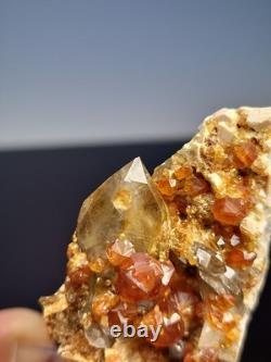 STATUESQUE Quartz W Spessartine (Small Cabinet) Tongbei, China