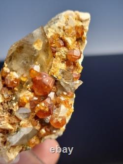 STATUESQUE Quartz W Spessartine (Small Cabinet) Tongbei, China