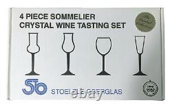 STO Stoelzle-Oberglas 4-Piece Sommelier Crystal Wine Glass Tasting Set (NEW+BOX)