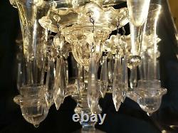 STUNNING VINTAGE CAMBRIDGE GLASS CRYSTAL CANDELABRA 14 14 pieces GORGEOUS