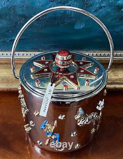 ST JOHN Circus Ice Bucket Extremely Rare And Desirable NEAR MINT. Heirloom Piece