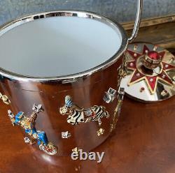 ST JOHN Circus Ice Bucket Extremely Rare And Desirable NEAR MINT. Heirloom Piece