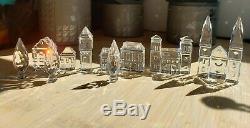 SWAROVSKI CRYSTAL CITY BUILDING LOT 10 pieces With box