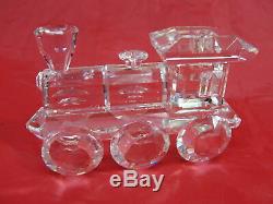 SWAROVSKI CRYSTAL MINI TRAIN SET 6 PIECES WithTRACK MIRROR LOCOMOTIVE TENDER WAGON