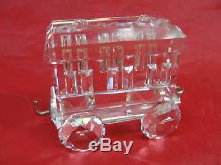 SWAROVSKI CRYSTAL MINI TRAIN SET 6 PIECES WithTRACK MIRROR LOCOMOTIVE TENDER WAGON