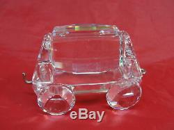 SWAROVSKI CRYSTAL MINI TRAIN SET 6 PIECES WithTRACK MIRROR LOCOMOTIVE TENDER WAGON