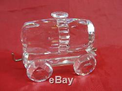 SWAROVSKI CRYSTAL MINI TRAIN SET 6 PIECES WithTRACK MIRROR LOCOMOTIVE TENDER WAGON