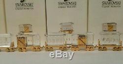 SWAROVSKI Faceted Crystal Memories Train Set Miniature 8 Pieces