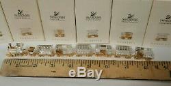 SWAROVSKI Faceted Crystal Memories Train Set Miniature 8 Pieces